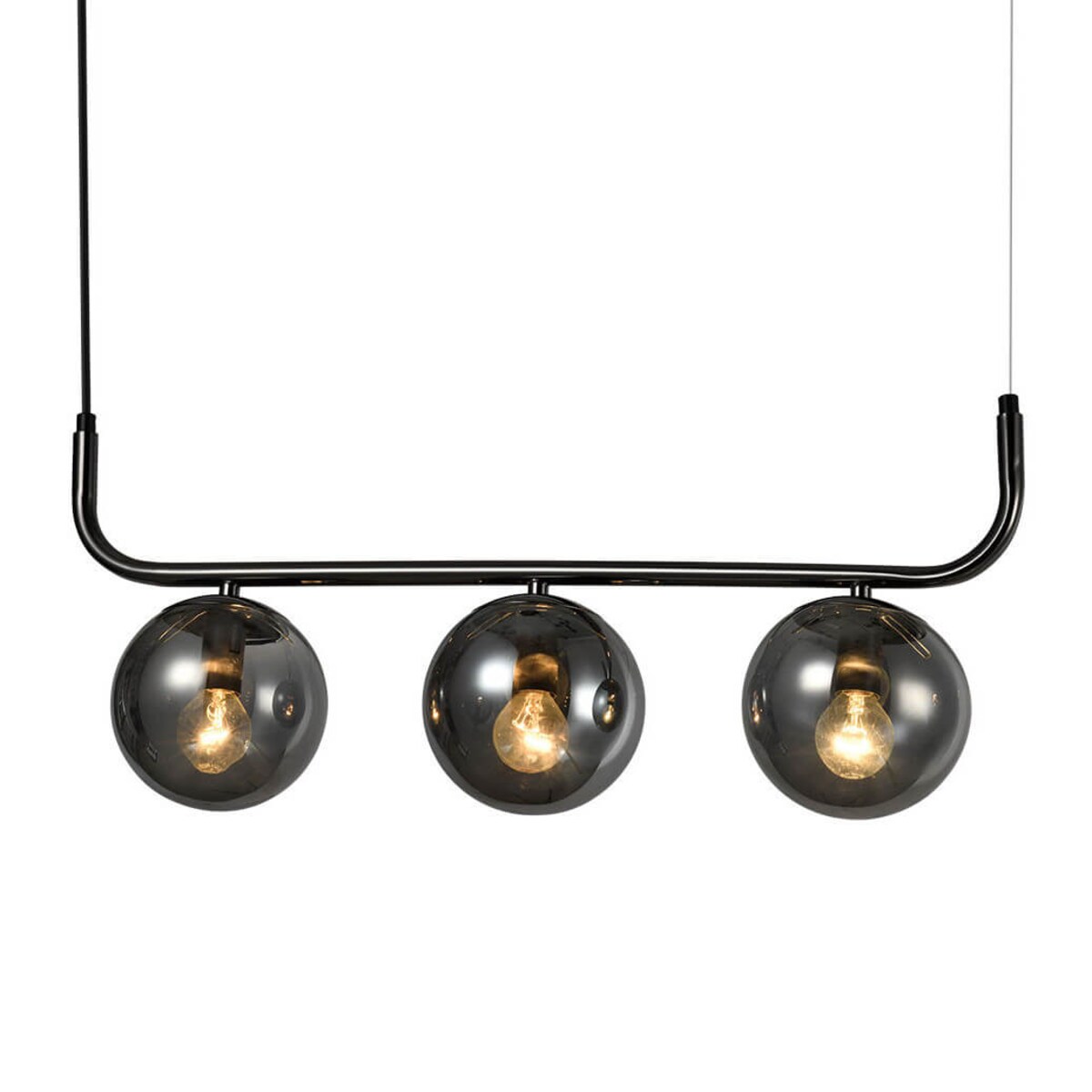 Potrójna lampa wisząca Alisa LP-005/3L BK Light Prestige kule przydymiony grafit