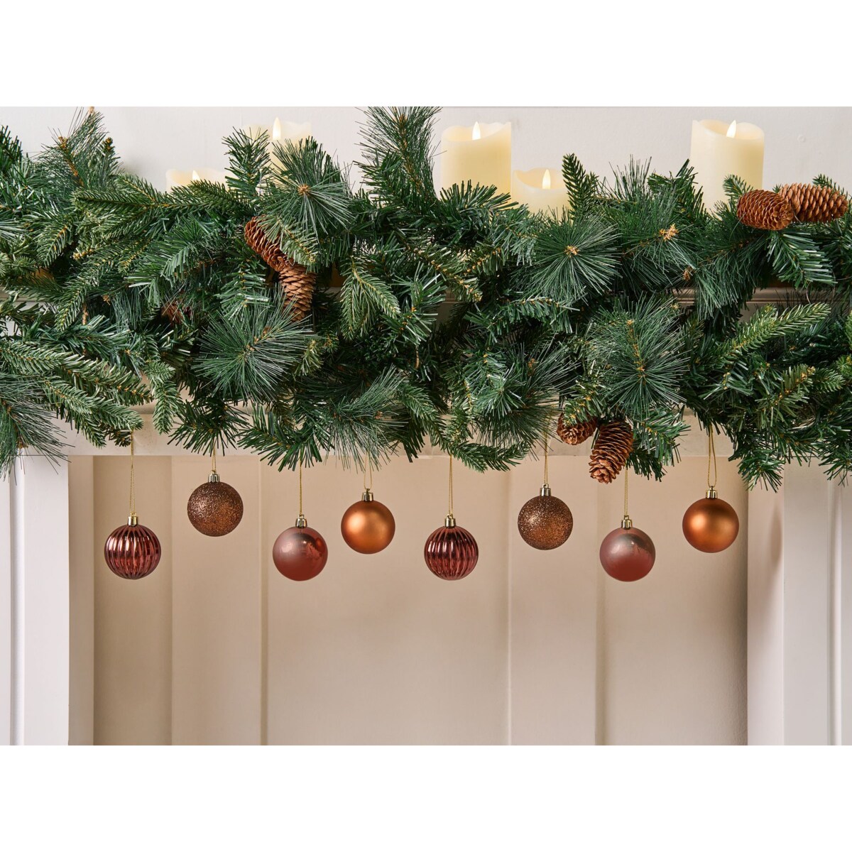 Zestaw 60 bombek ISOJARVI Brązowy