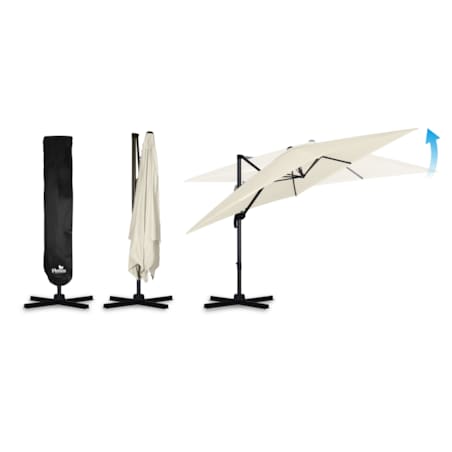 Parasol ogrodowy duży składany mocny pokrowiec 4,2m Plonos