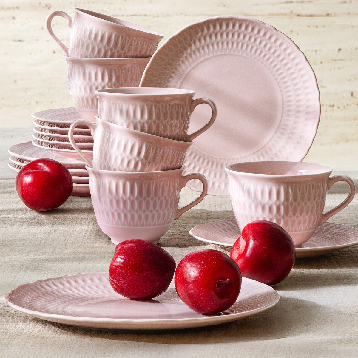 Zestaw kawowy 6 os. (18 el.) SOFIA RÓŻANA