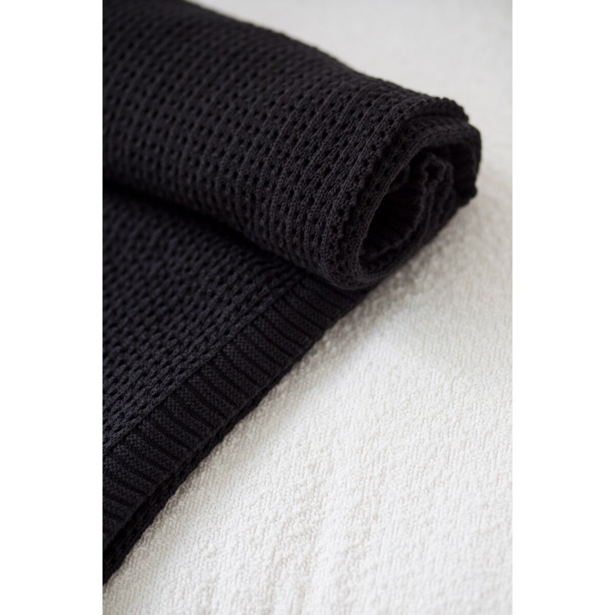 Pled boho czarny, 130 x 160 cm, La Manta