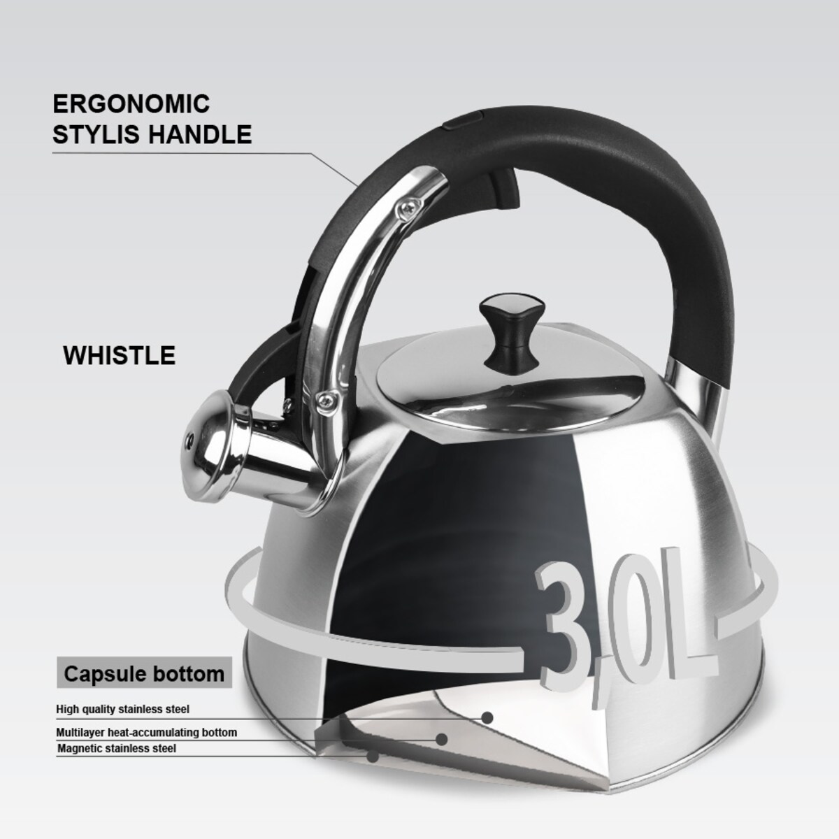 Maestro czajnik z gwizdkiem 3L MR1333