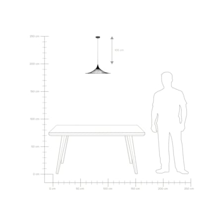 Lampa wisząca metalowa czarna MAZARO