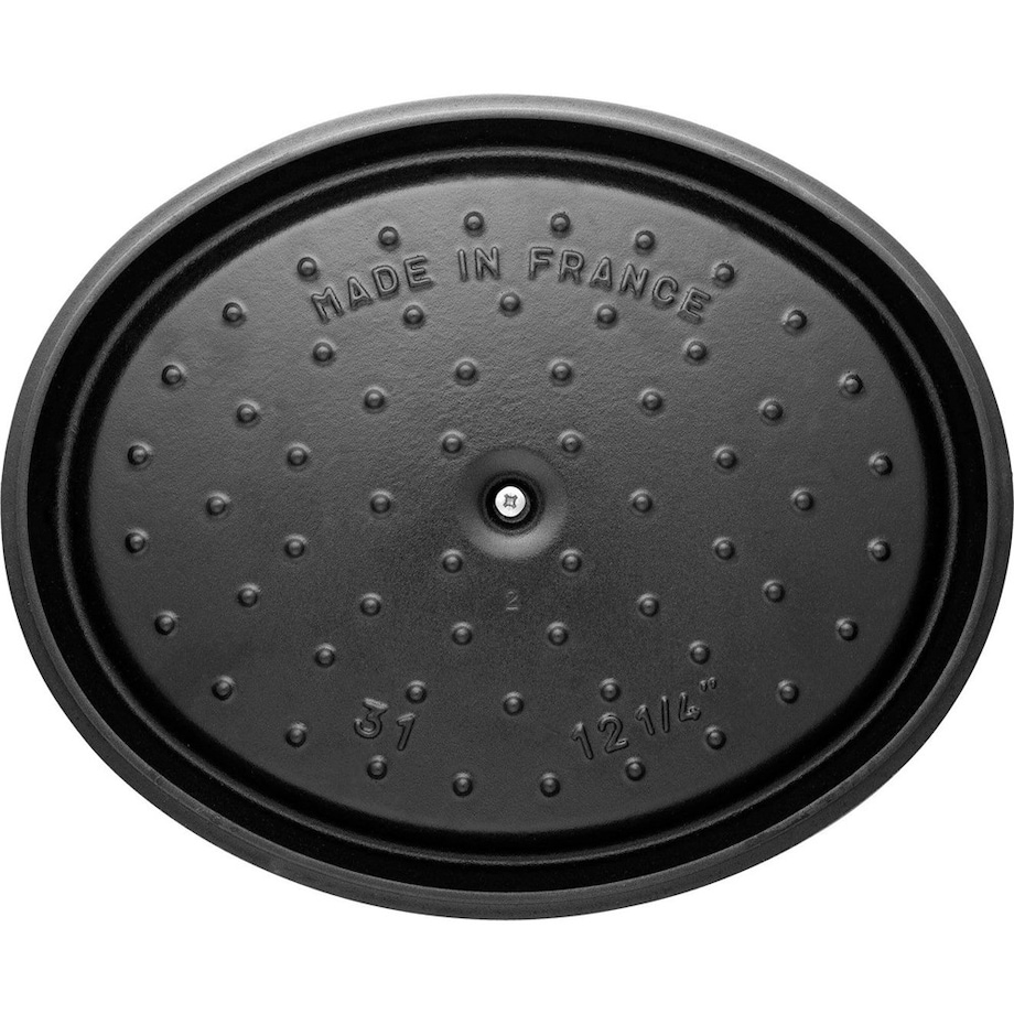 Garnek żeliwny owalny Staub - 1 ltr, Czarny