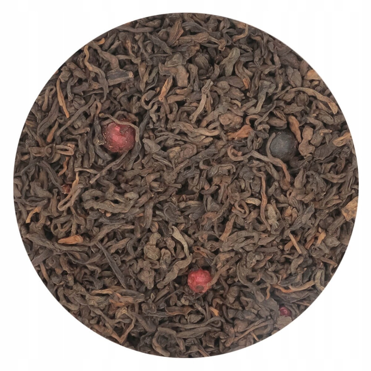 Herbata czerwona pu-erh PORZECZKOWY o smaku czarnej i czerwonej porzeczki - herbata liściasta sypana mieszanka napar susz - gotowa na prezent upominek