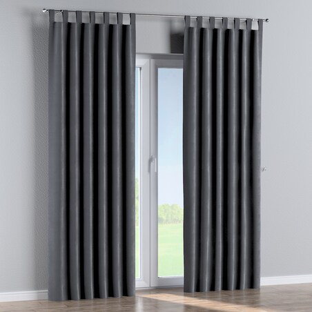 Zasłona na szelkach 1 szt. 130x260 grafitowy szary
