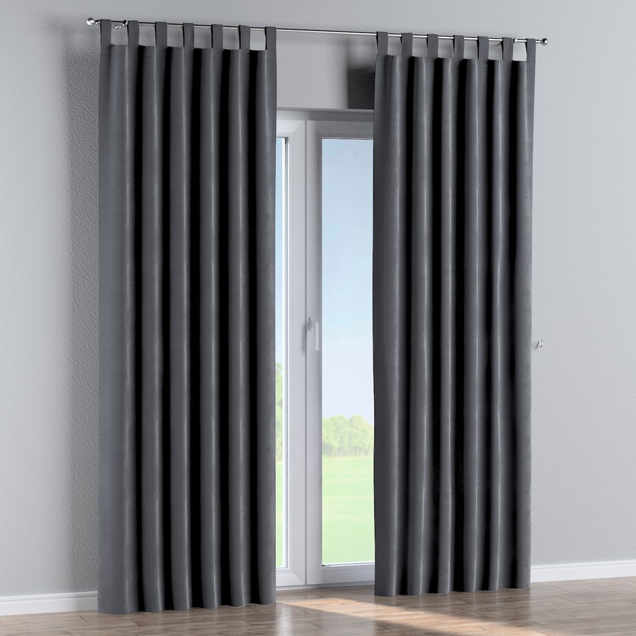 Zasłona na szelkach 1 szt. 130x260 grafitowy szary