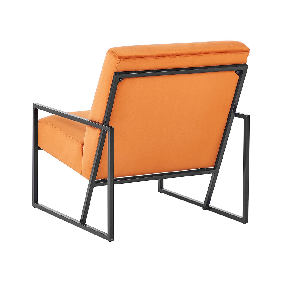 Fotel Welur Pomarańczowy DELARY