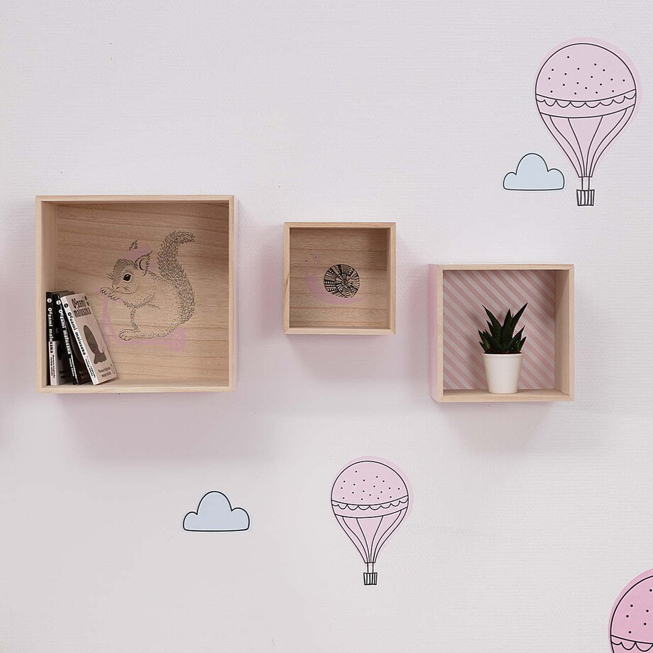 Półka Box pink 18cm, 18x16x18cm