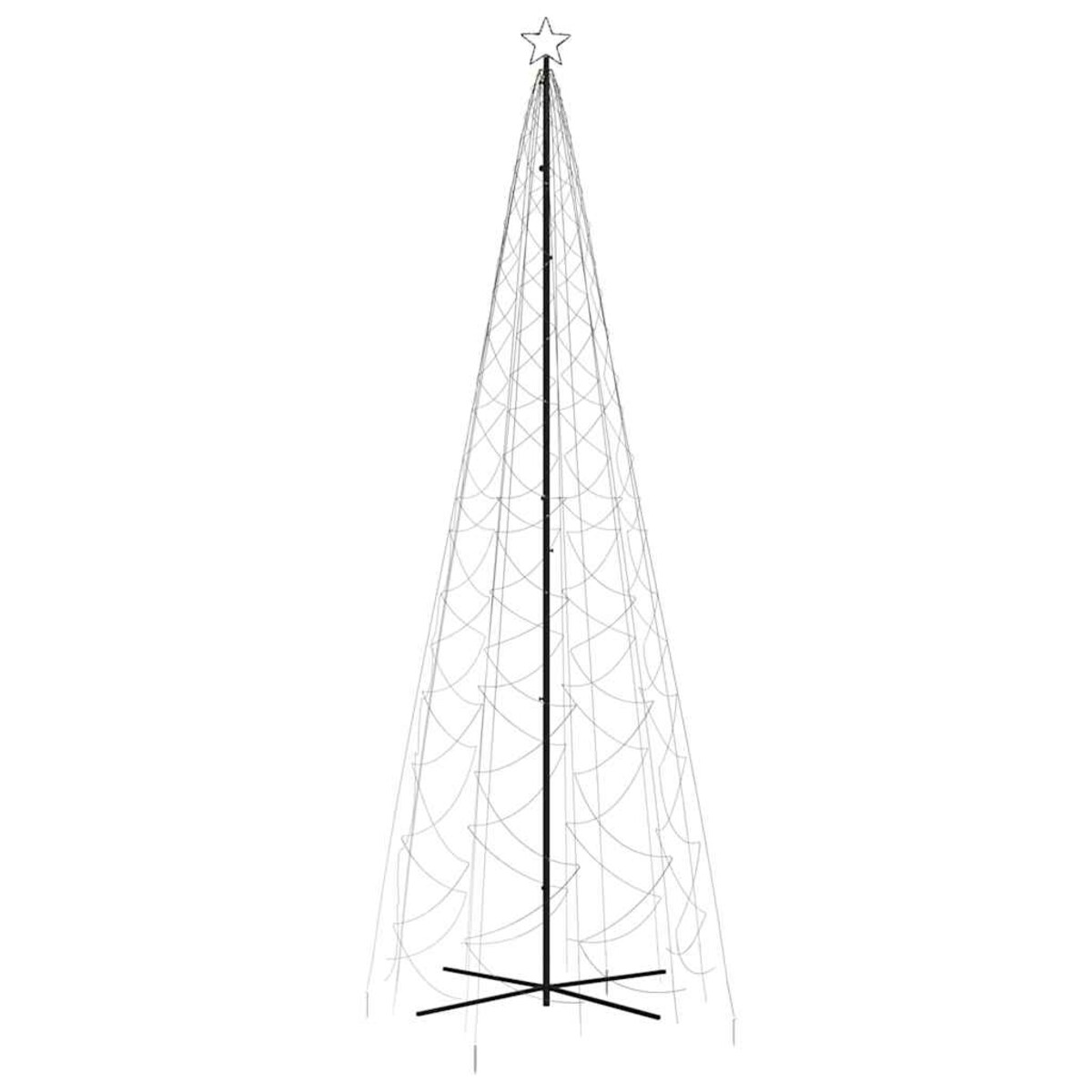 vidaXL Choinka stożkowa, 1400 ciepłych białych LED, 160x500 cm