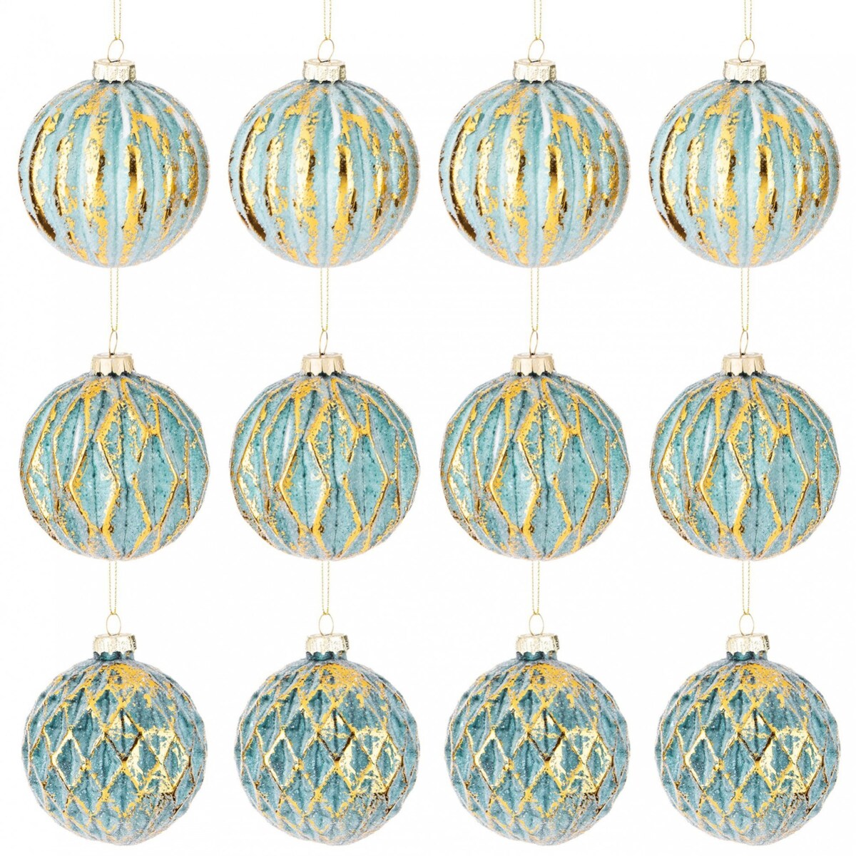 Bombka szklana 12 szt. TURQUESA Ø 10 cm
