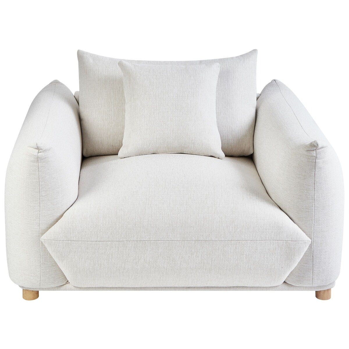 Zestaw wypoczynkowy 5-osobowy złamana biel LUVOS