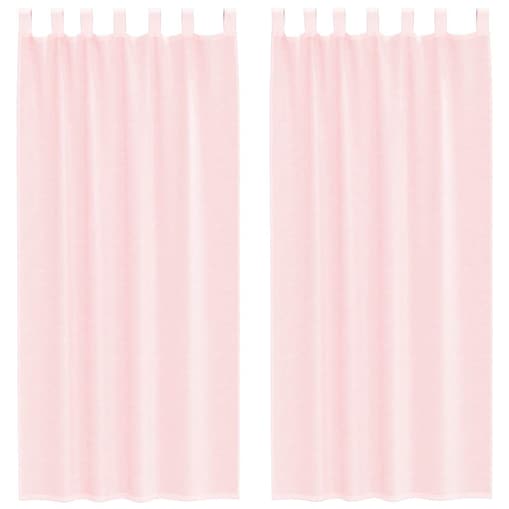 vidaXL Zasłony woalowe z pętelkami 2 szt. Jasnoróżowe 140x245 cm