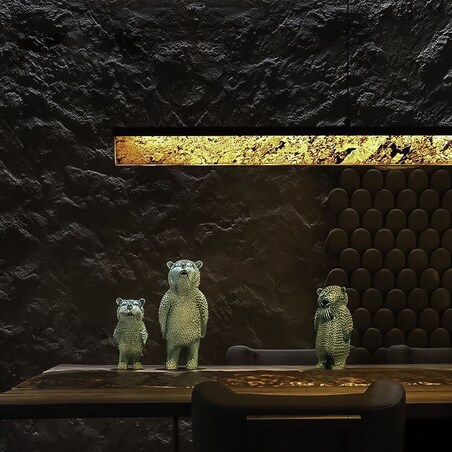 LAMPA wisząca MARBLE STONE MPLS-6602/607Y Abigali marmurowa OPRAWA listwa LED 30W 3000K zwis czarny