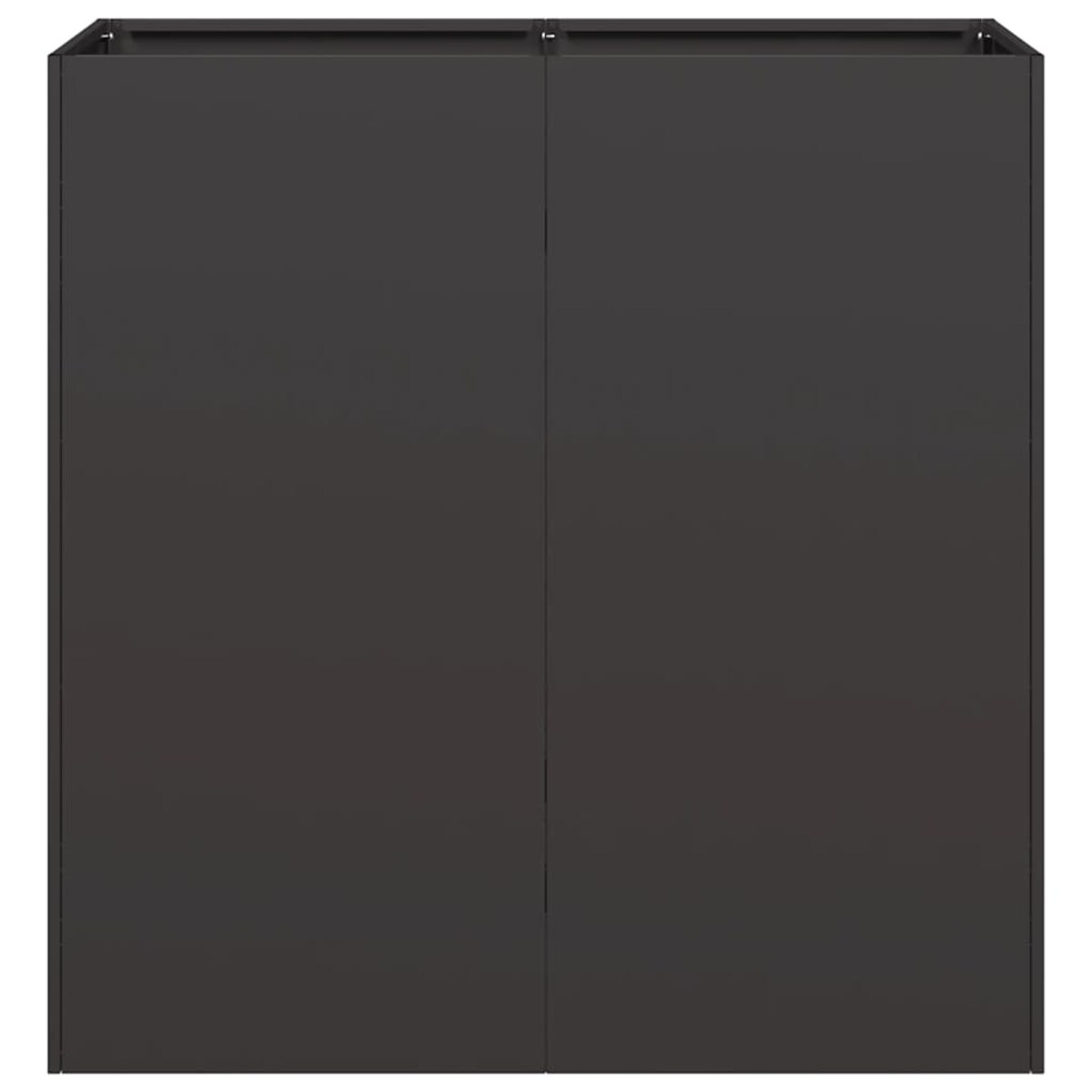 vidaXL Doniczka Czarna 80x40x80 cm Stal walcowana na zimno