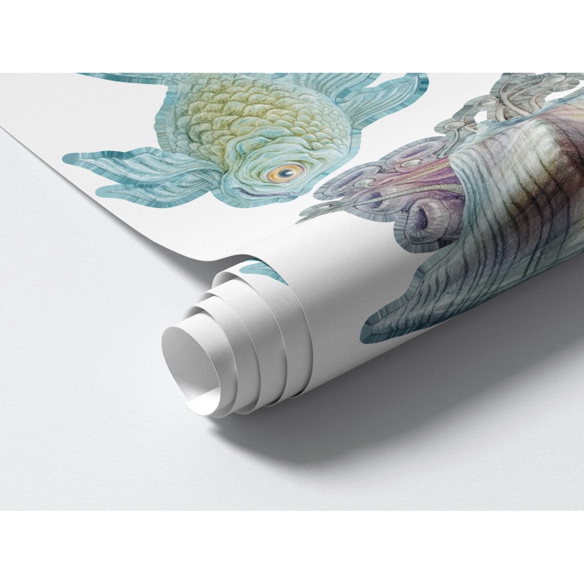 Zestaw naklejek na ścianę, Podwodne syreny, 60cm