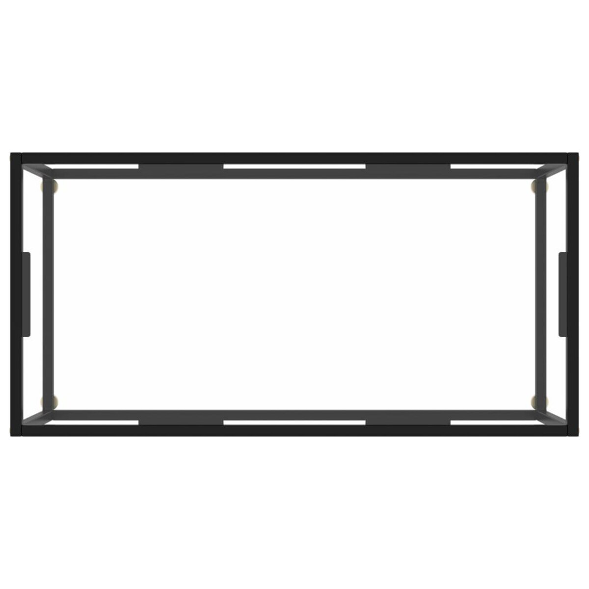 vidaXL Stolik kawowy, czarny, hartowane szkło, 100x50x35 cm