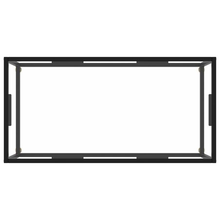 vidaXL Stolik kawowy, czarny, hartowane szkło, 100x50x35 cm