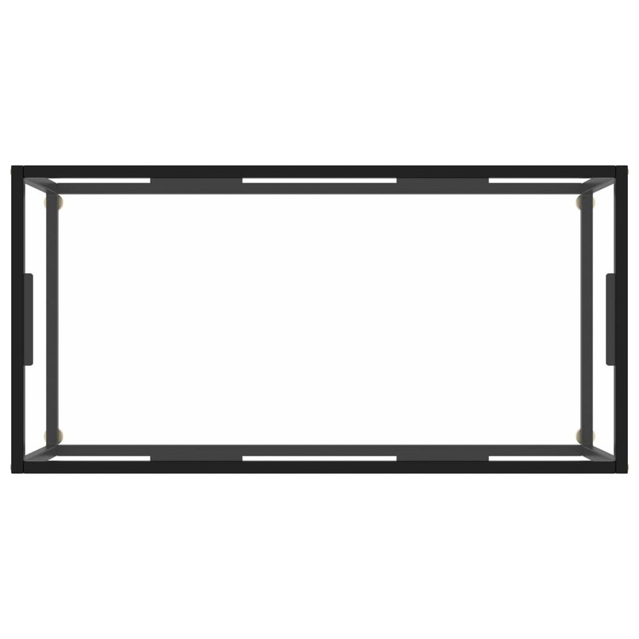 vidaXL Stolik kawowy, czarny, hartowane szkło, 100x50x35 cm