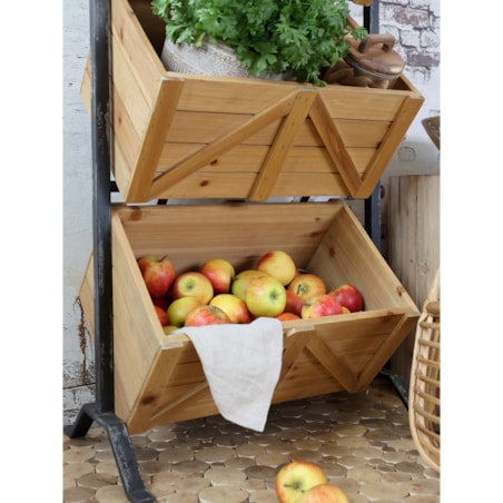 Stojak metalowy ze skrzyniami na owoce 104 cm