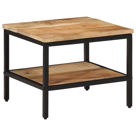 vidaXL Stolik kawowy, 45x45x35 cm, surowe lite drewno mango