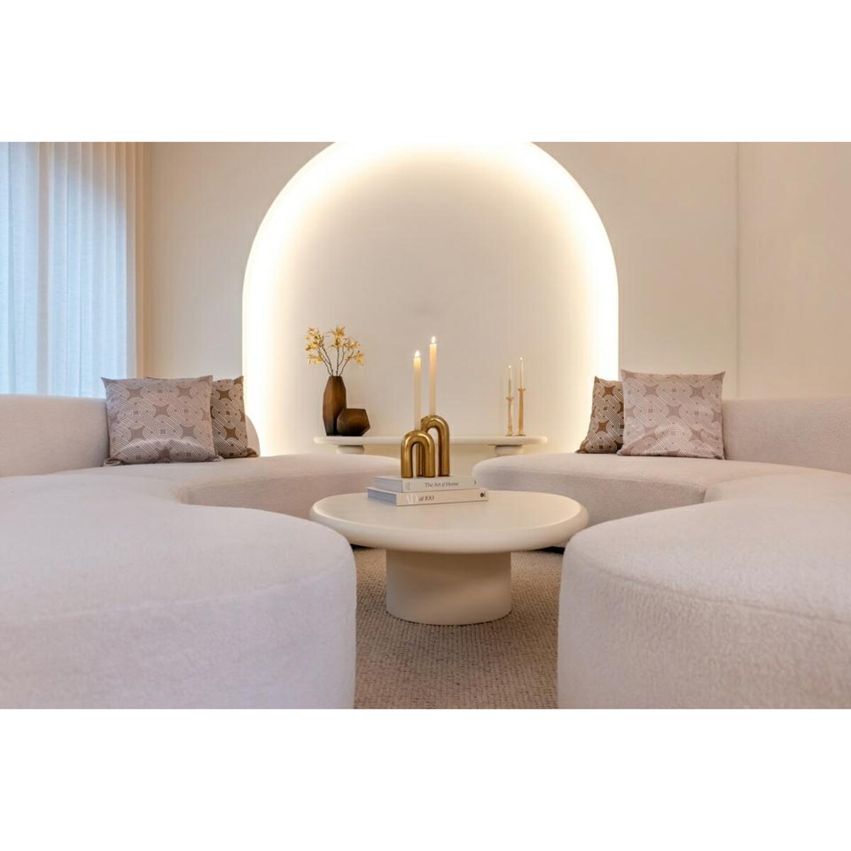 RICHMOND stolik kawowy BLOOMSTONE 110 biały