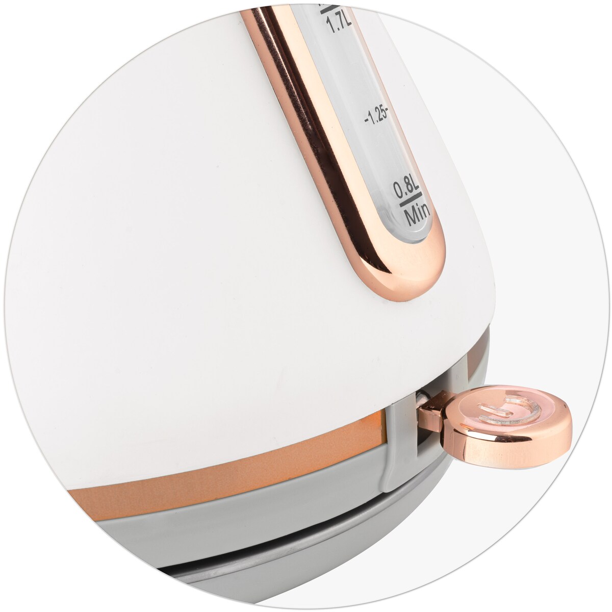 Czajnik elektryczny z termometrem 1,7L Berdsen biały