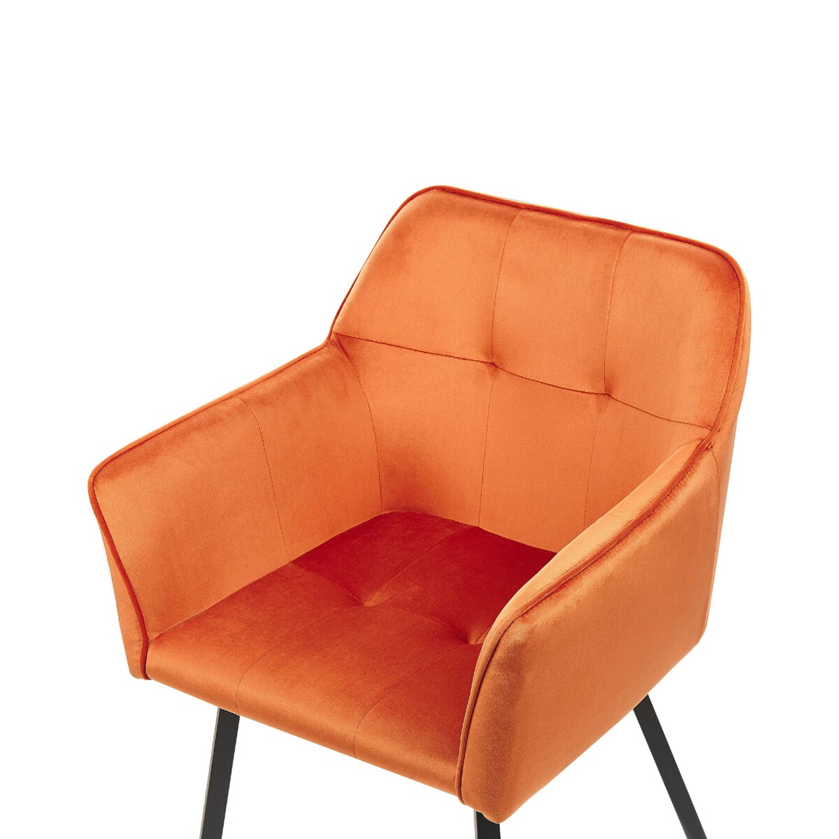 Zestaw 2 krzeseł do jadalni welurowy pomarańczowy JASMIN