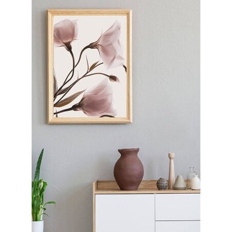 Poster Story, Plakat, Obraz - Różowe Pastelowe Kwiaty No1, wymiary 42 x 60 cm