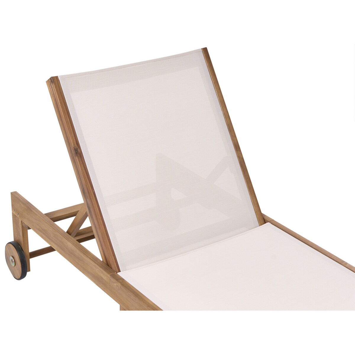 Leżak ogrodowy PEDESINA Drewno akacjowe Beżowy
