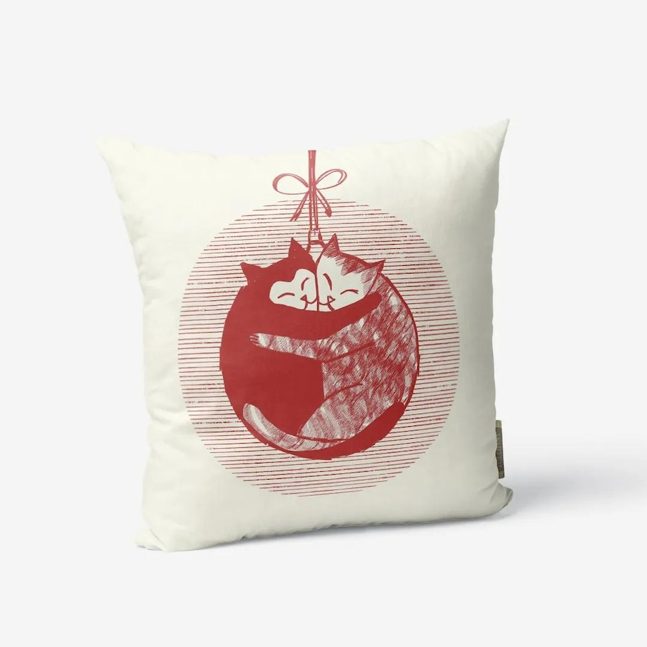 Poduszka świąteczna - merry kittens