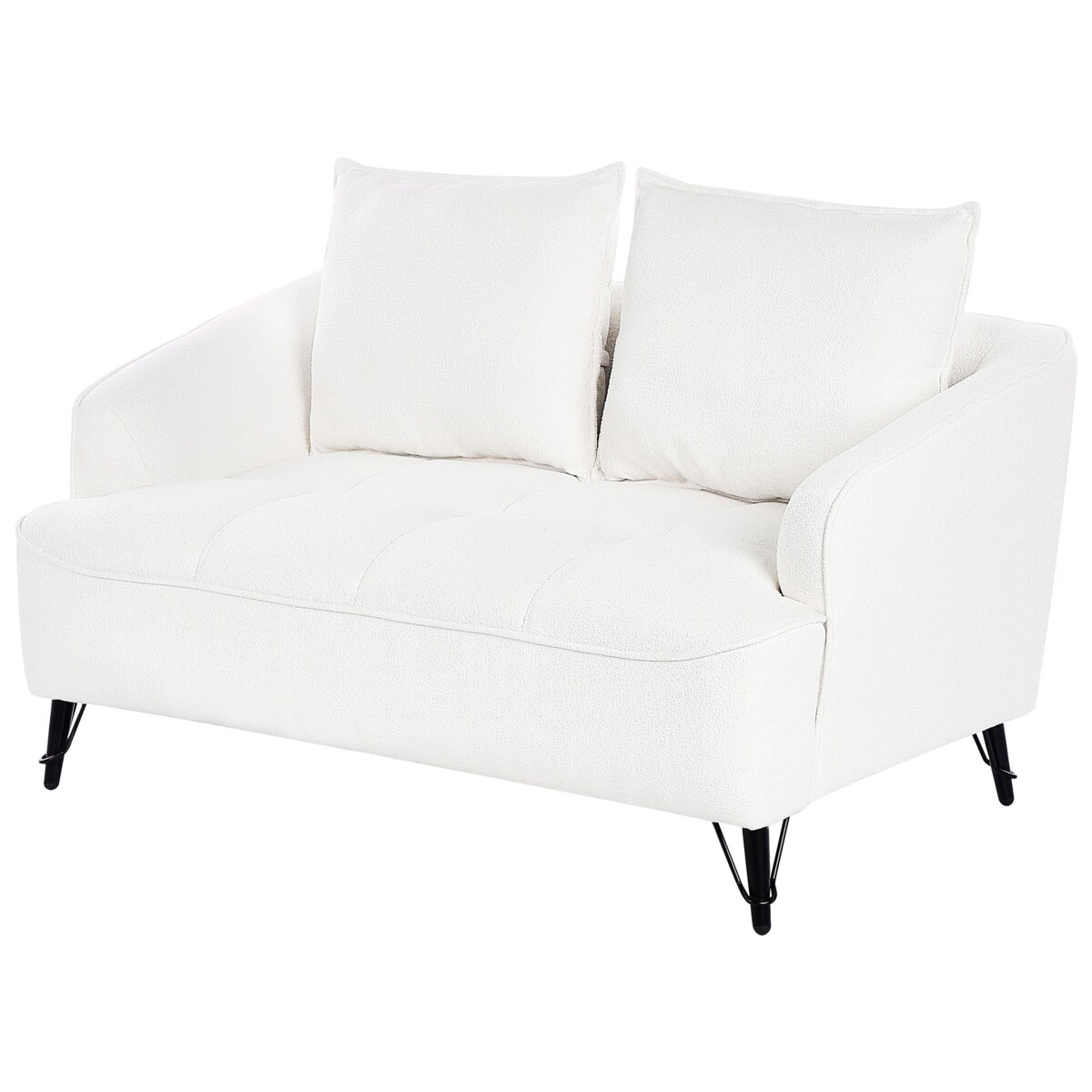 Sofa dwuosobowa boucle biała HOBRO