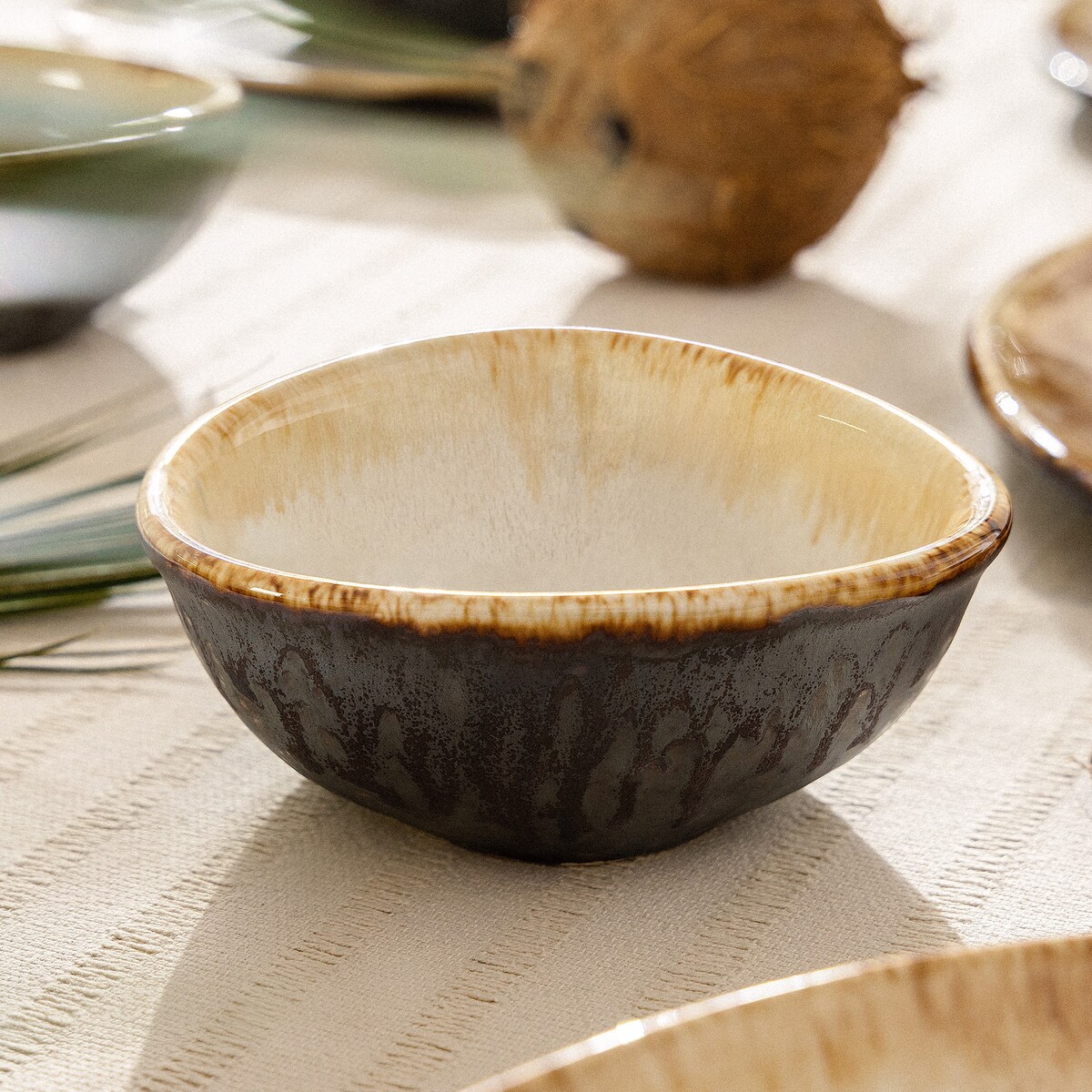 Konsimo PRIMA Zestaw śniadaniowy 6 os. (12 el.), jasnobeżowy