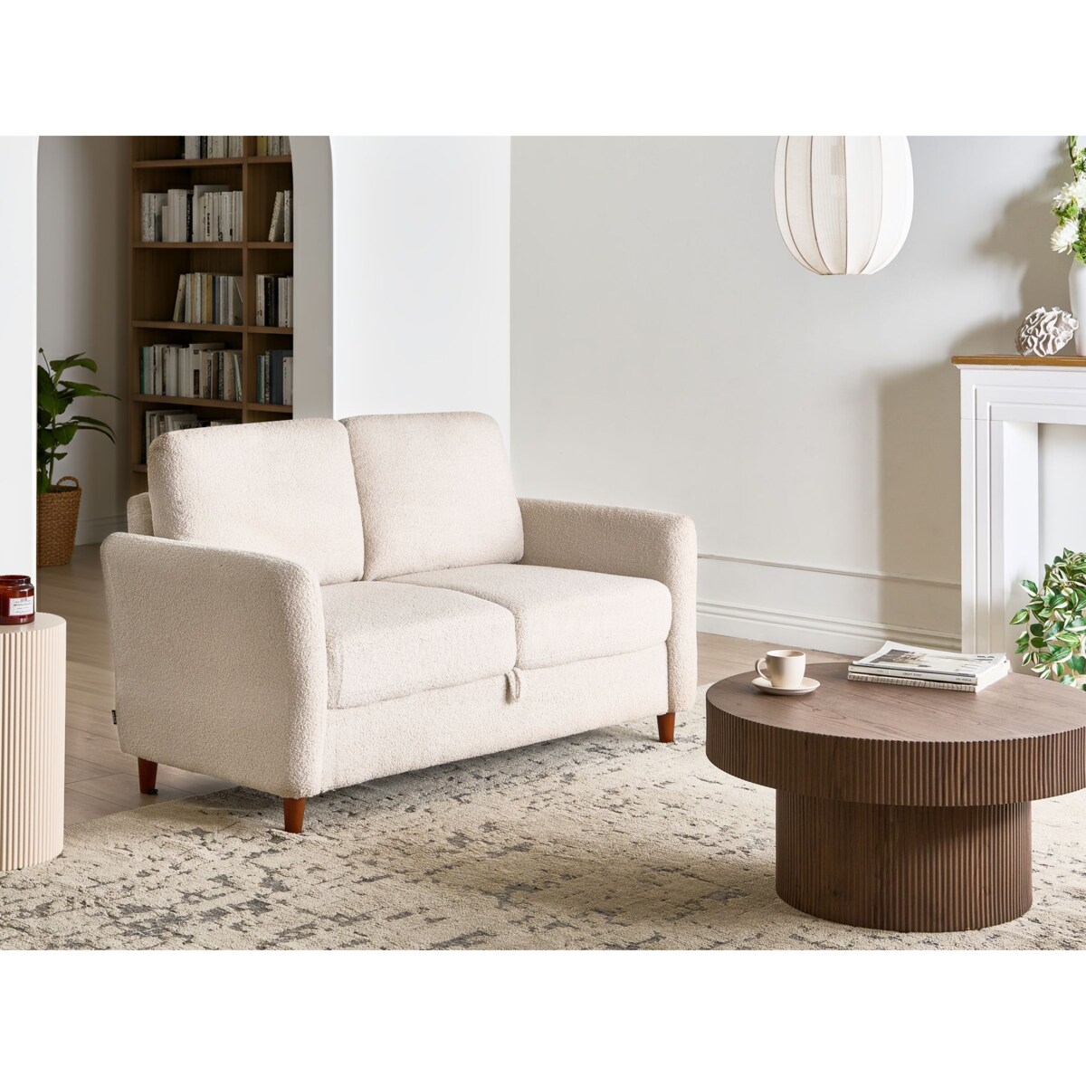 Sofa dla 2 osób MARE Boucle Beżowy