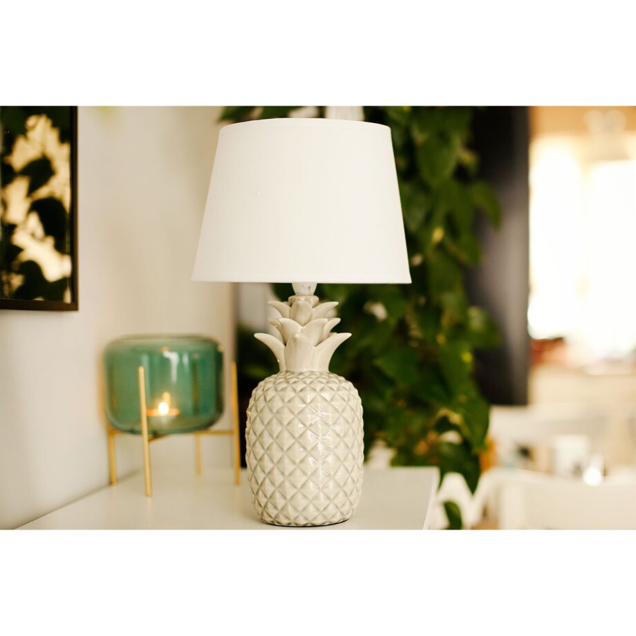 KONSIMO AREDI Lampa stołowa kolor biały