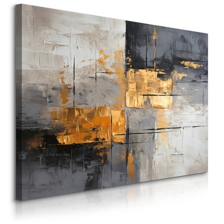 Obraz Canvas Do Salonu Abstrakcja Imitacja Farby Styl Glamour 70x50cm