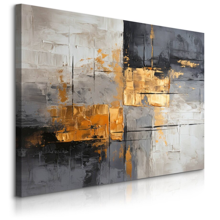 Obraz Canvas Do Salonu Abstrakcja Imitacja Farby Styl Glamour 70x50cm