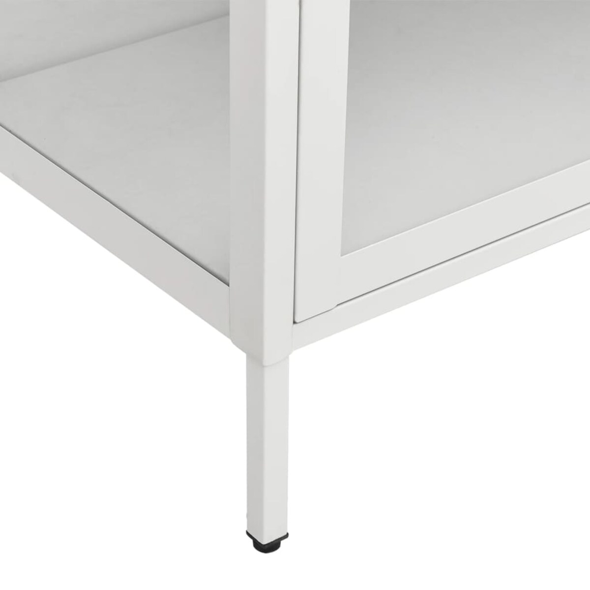 vidaXL Witryna, biała, 90x40x180 cm, stal i hartowane szkło