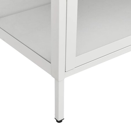 vidaXL Witryna, biała, 90x40x180 cm, stal i hartowane szkło