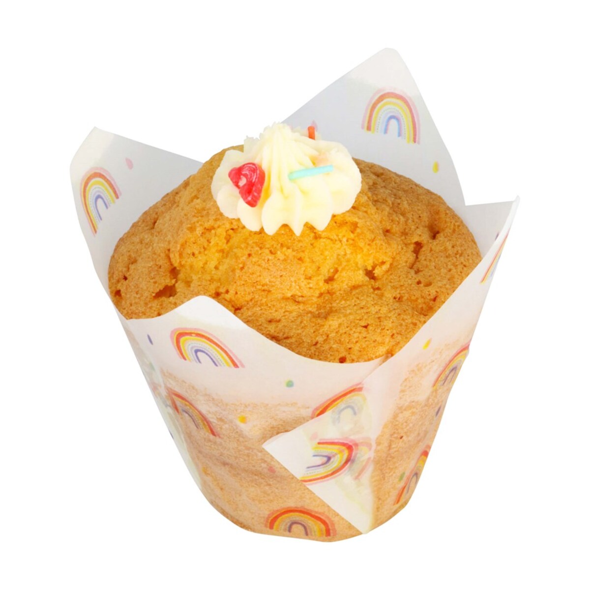 PME Papilotki tulipanowe do muffinek - motyw tęczy (24 sztuki)