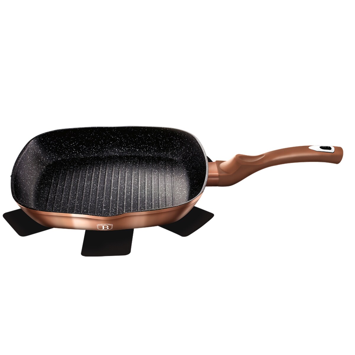 Patelnia z powłoką granitową grill 28cm BERLINGER HAUS Metallic Rosegold