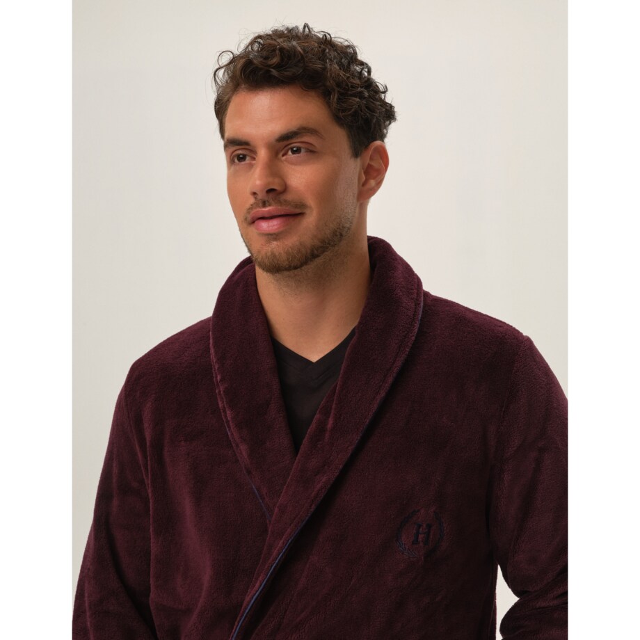 Szlafrok Hustle 41935-93X Bordowy Bordowy, XL