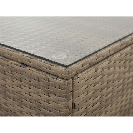 Zestaw ogrodowy z technorattanu 6-osobowy brązowy BELVEDERE