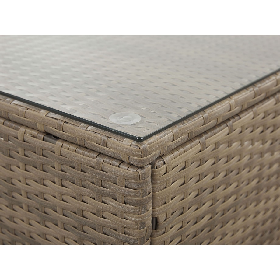 Zestaw ogrodowy z technorattanu 6-osobowy brązowy BELVEDERE