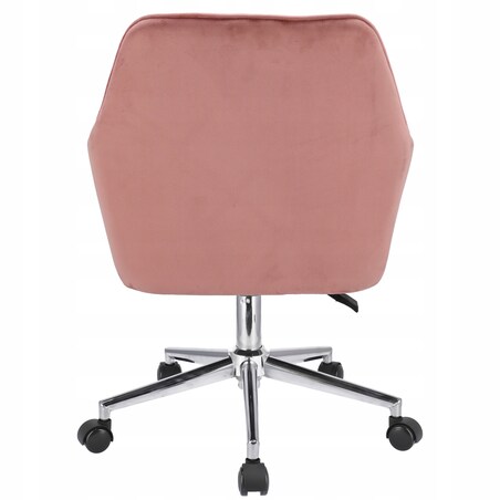 Fotel MILANO różowy na srebrnej stopie