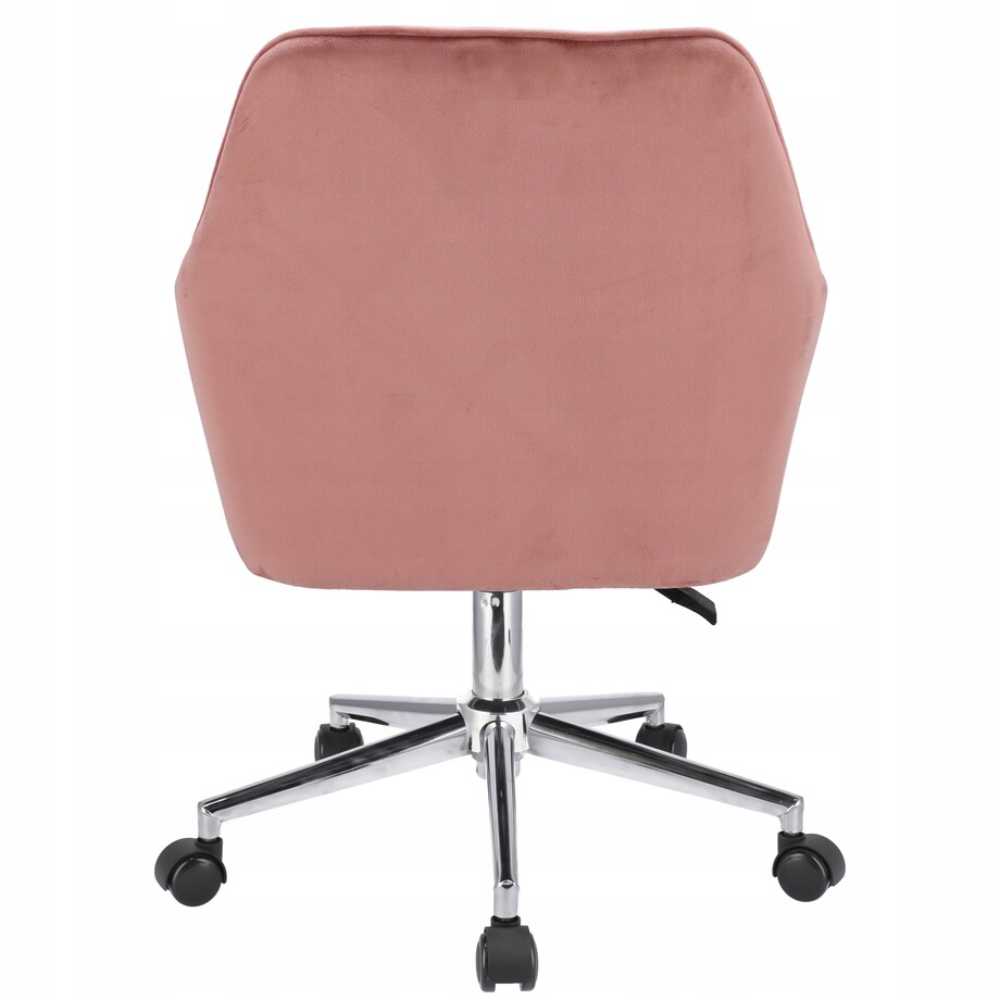 Fotel MILANO różowy na srebrnej stopie