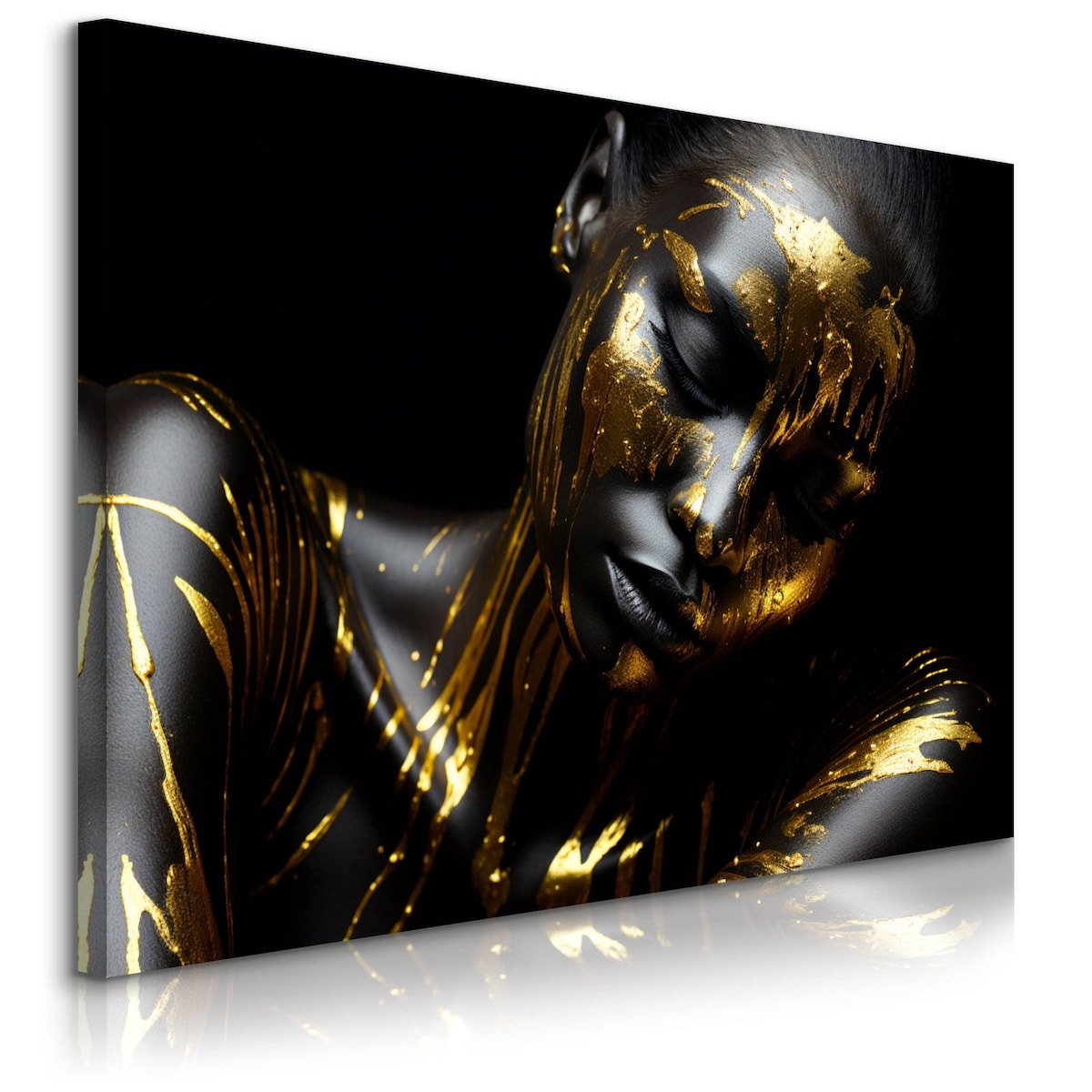 Obraz Canvas Do Salonu Abstrakcyjny Kobiecy Portret Styl Glamour 70x50cm