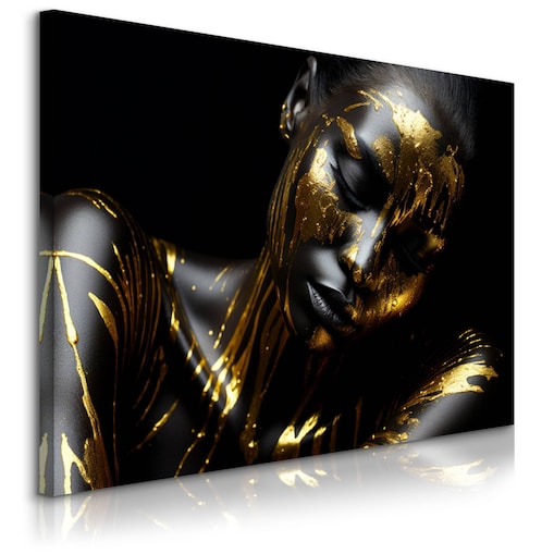 Obraz Canvas Do Salonu Abstrakcyjny Kobiecy Portret Styl Glamour 70x50cm