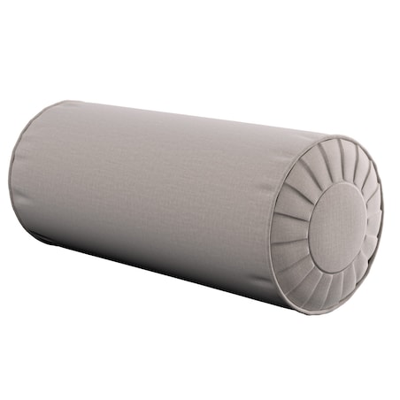 Poduszka wałek z zakładkami, beżowy welwet, Ø20 x 50 cm, Ingrid