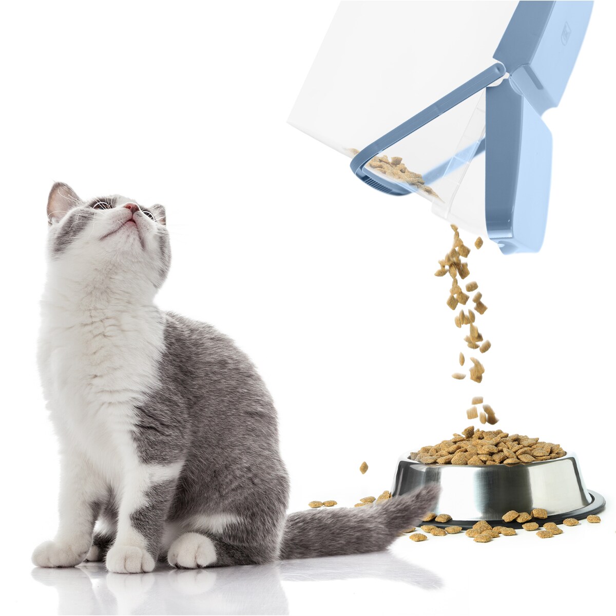 Pojemnik Plastikowy Na Karmę Proszek Z Klapą Pokrywką 10 L Niebieski